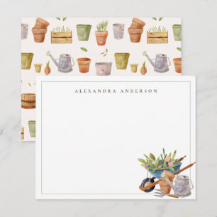Gardening Tools Personal Stationery Note Card