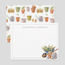Gardening Tools Personal Stationery Note Card