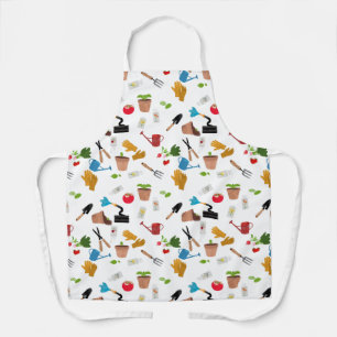 Gardening Tools Plants Gardener Nursery Pattern Apron