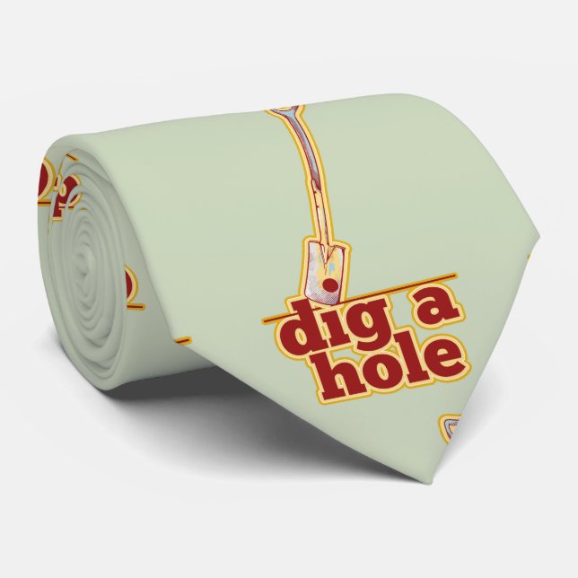 Gardening tools Spade dig a hole Neck Tie (Rolled)