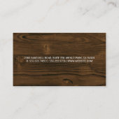 Gardening Tools | Wood Board Table Business Card (Back)