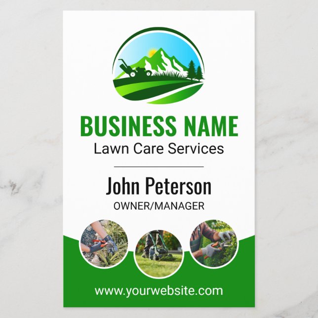 Gardening Tree Service Mountain Landscape Style Flyer (Front)