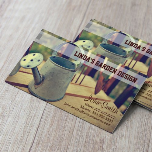 Watering Can Gardening Business Card