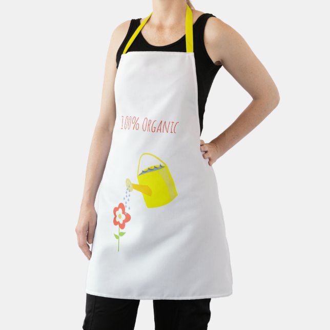 Gardening watering can colorful funky apron (Insitu)