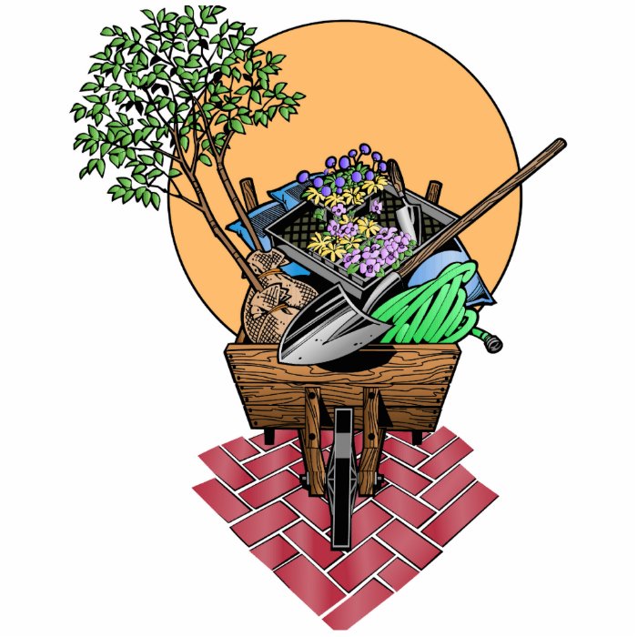 Gardening Wheel Barrel Design Cut Outs