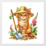 Gardening with Cats Wall Decal