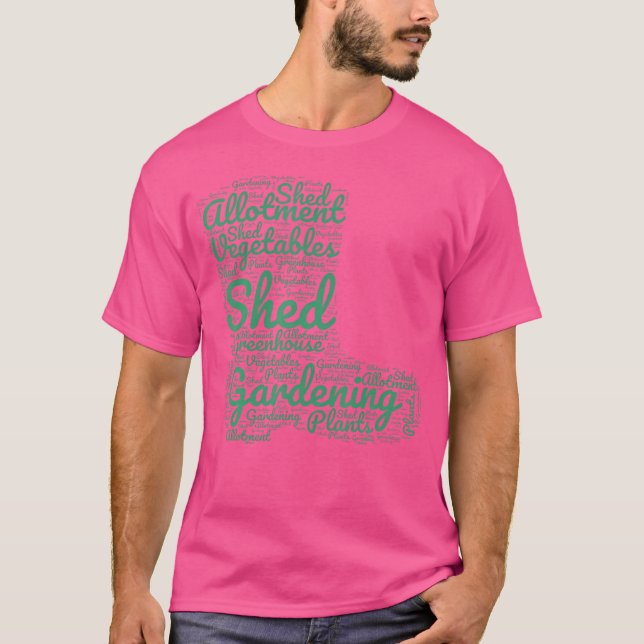 Gardening Word Cloud Allotment Gardener Gardening T-Shirt (Front)