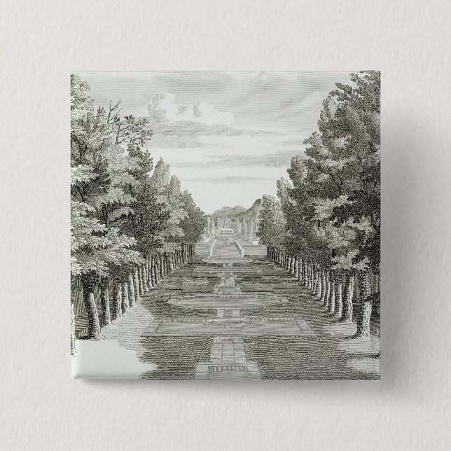 Gardens at Tshehar-Bagh, Isfahan, from' Voyages du Pinback Button (Front)