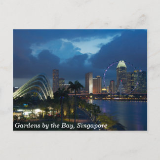 Gardens by the Bay and Singapore Flyer Postcard