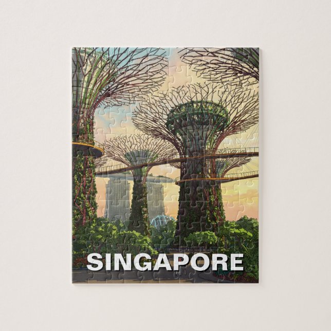 Gardens by the Bay Singapore Jigsaw Puzzle (Vertical)