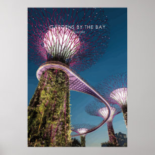 Gardens by the Bay, Singapore Travel Artwork Poster