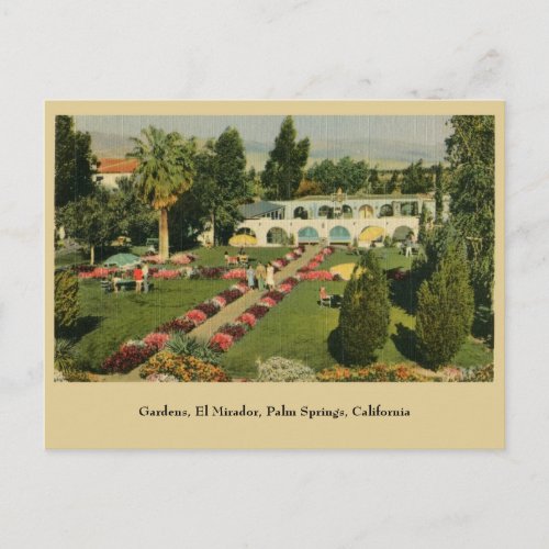 Gardens El Mirador Palm Springs CA Postcard