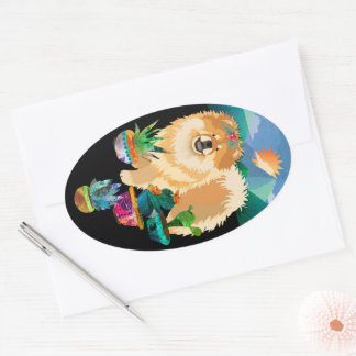 GARDENS MAKE ME SMILE large oval stickers