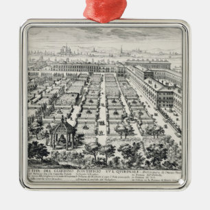 Gardens of the Quirinale, from 'Li Giardini di Rom Metal Ornament