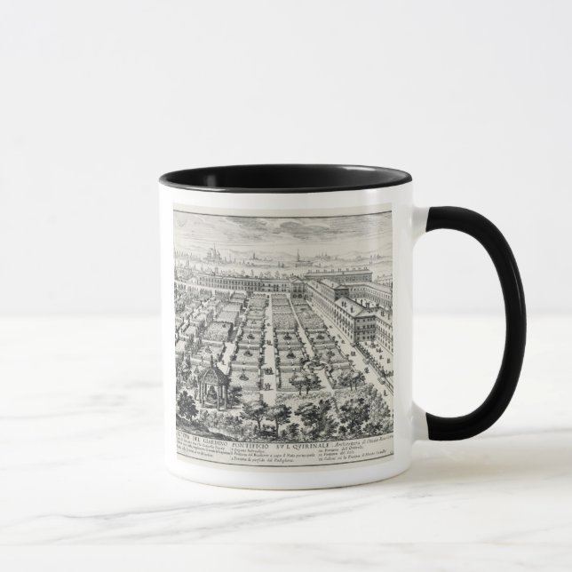Gardens of the Quirinale, from 'Li Giardini di Rom Mug (Right)