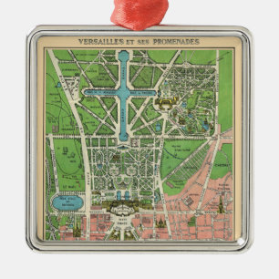 Gardens of Versailles, Restored Vintage Christmas Metal Ornament