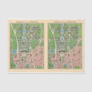 Gardens of Versailles, Restored Vintage Decoupage Tissue Paper