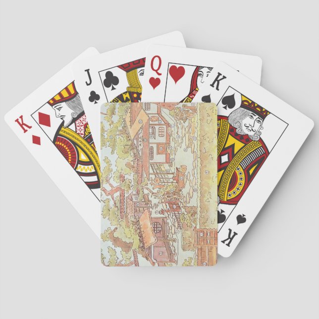 Gardens of Yuan Ming Yuan, Peking, 1783-86 (engrav Poker Cards (Back)