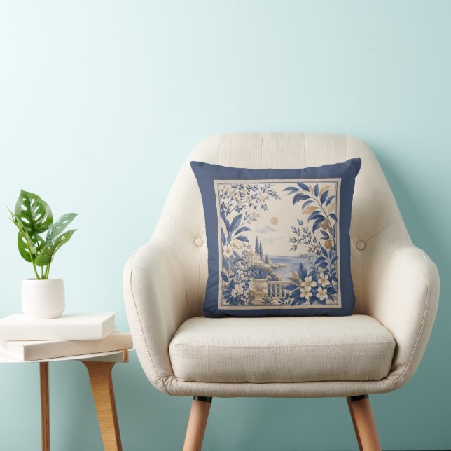 Gardens Syracuse Coastal Landscape Cushion (Chair)