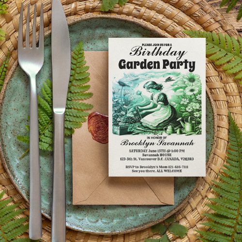 Gardens Whisper Garden Party Invitation Postcard