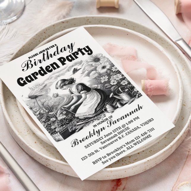 Gardens Whisper Garden Party Invitation Postcard (Creator Uploaded)