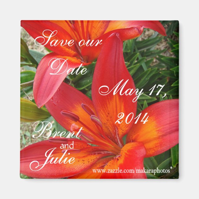 GardenWedding-Save-the-Date-customize Magnet (Front)