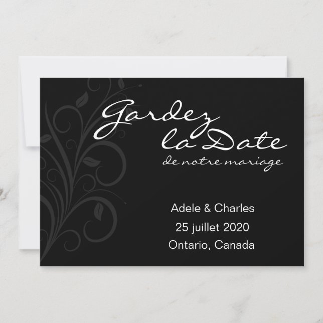 Gardez La Date de notre Mariage Invitation Cards (Front)