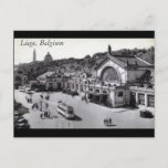 Gare des Guillemins, Liege Belgium Vintage Postcard