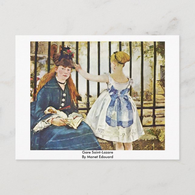 Gare Saint-Lazare By Manet Edouard Postcard (Front)