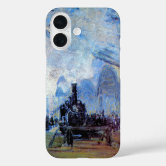Gare Saint-Lazare Train Station by Claude Monet iPhone 16 Case