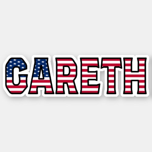 Gareth Name First Name USA Sticker Stickerset