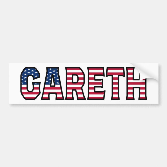 Gareth Name Vorname USA Aufkleber Sticker Auto (Front)