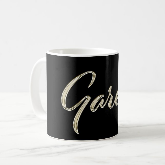 Gareth Name whitegold Tasse Teetasse Kaffeetasse Coffee Mug (Front Left)