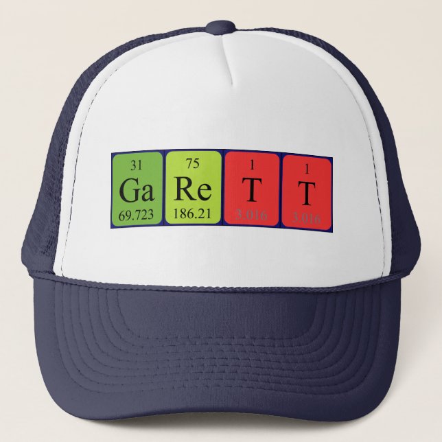 Garett periodic table name hat (Front)
