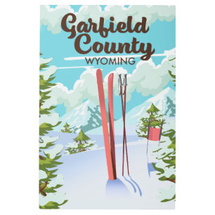 Garfield County Wyoming Ski poster