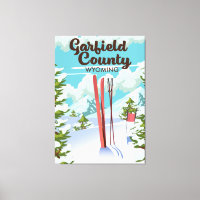 Garfield County Wyoming Ski poster