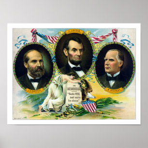 Garfield, Lincoln, and McKinley -- In Memoriam Poster