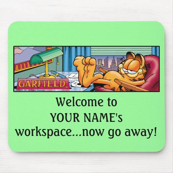 Garfield Logobox Now Go Away Mousepad