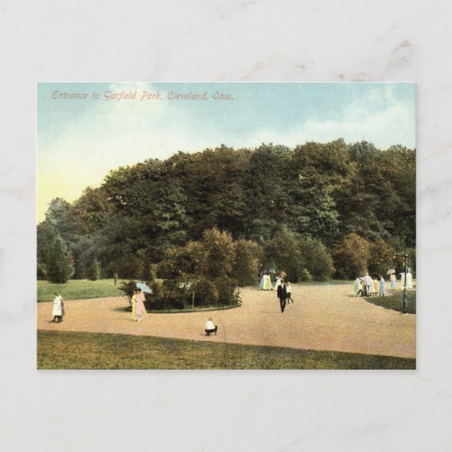 Garfield Park, Cleveland Ohio 1910 vintage Postcard (Front)