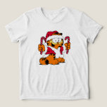 garfield santa action Tri-Blend shirt