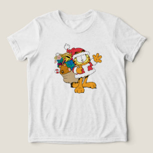 garfield santa cosplay Tri-Blend shirt