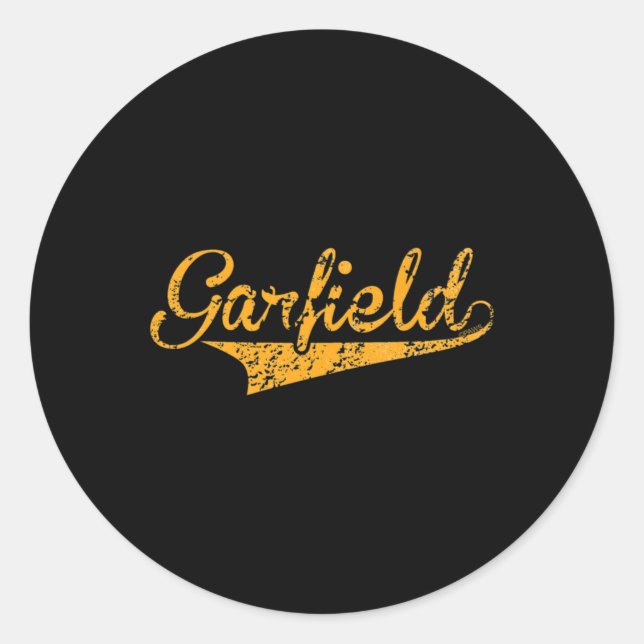 Garfield Sports Logo   Classic Round Sticker (Front)