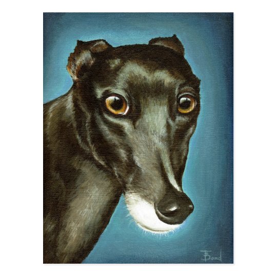 Garfiney Beauty - greyhound portrait Postcard