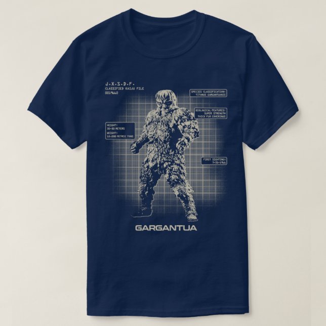 GARGANTUAS KAIJU FILES T-Shirt (Design Front)