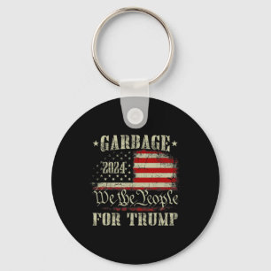 Garge For Trump 2024 Funny Us American Flag Men Wo Keychain