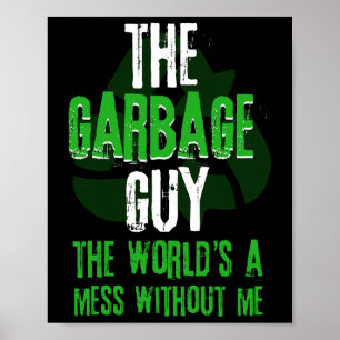 Garge Truck Recycle Waste Trash Collector Earth Da Poster