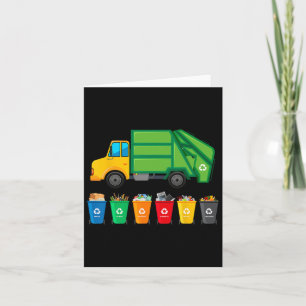 Garge Truck Reuse Recycle Trash Collector Earth Da Card
