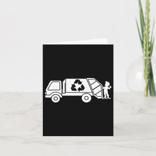 Garge Truck Waste Recycle Trash Collector Earth Da Card