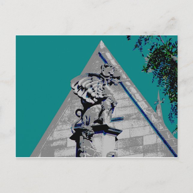 Gargoyle at Cobb Gate Postcard (Front)