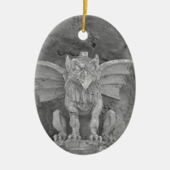 Gargoyle Ceramic Ornament (Front)